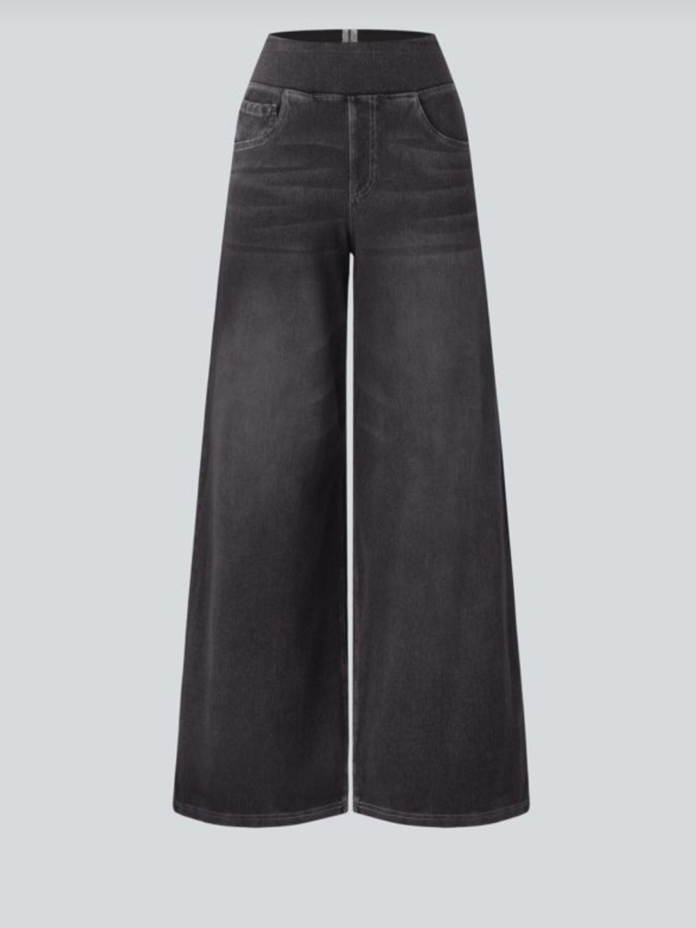 HALARA Black High-Rise Wide Leg Jeans - Picture 4 of 5